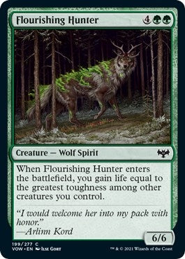 Image for Flourishing Hunter (Innistrad: Crimson Vow) (199) - Magic: The Gathering