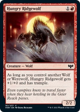 Image for Hungry Ridgewolf (Innistrad: Crimson Vow) (161) - Magic: The Gathering