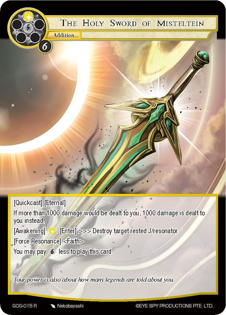 Image for The Holy Sword of Misteltein (Game of Gods) (GOG-015) - Force of Will
