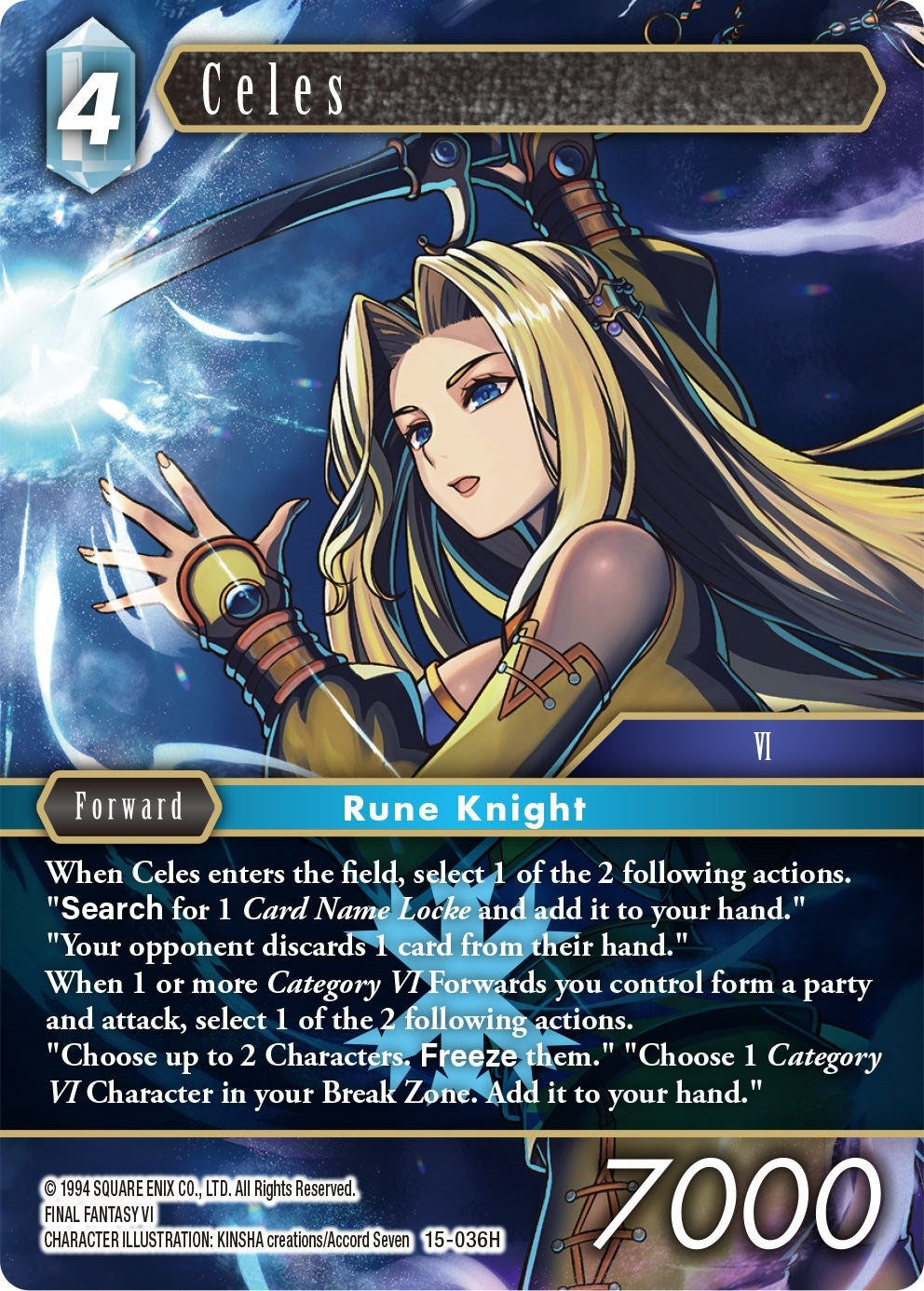 Image for Celes (Crystal Dominion) (15-036H) - Final Fantasy TCG
