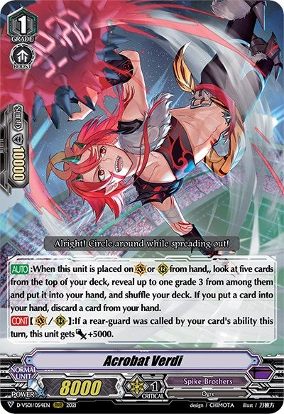 Image for Acrobat Verdi (D-VS01: V Clan Collection Vol.1) (D-VS01/054EN) - Cardfight Vanguard