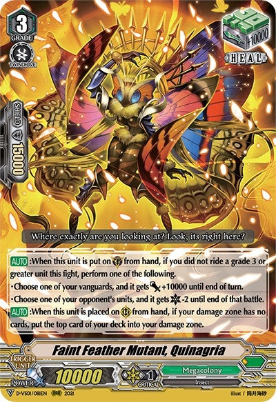 Image for Faint Feather Mutant, Quinagria (D-VS01: V Clan Collection Vol.1) (D-VS01/081EN) - Cardfight Vanguard