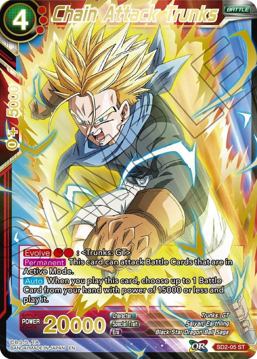 Image for Chain Attack Trunks (Gold Stamped) (Mythic Booster) (SD2-05) - Dragon Ball Super: Masters