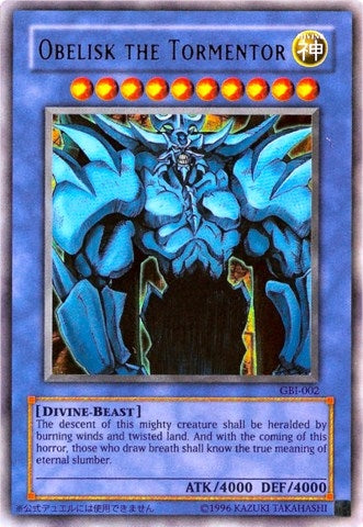 Image for Obelisk the Tormentor (Ultra Rare) (Yu-Gi-Oh! Duel Monsters International: Worldwide Edition) (GBI-002) - YuGiOh