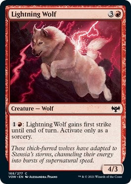 Image for Lightning Wolf (Innistrad: Crimson Vow) (168) - Magic: The Gathering