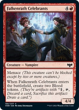 Image for Falkenrath Celebrants (Innistrad: Crimson Vow) (156) - Magic: The Gathering