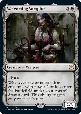 Image for Welcoming Vampire (Showcase) (Innistrad: Crimson Vow) (287) - Magic: The Gathering