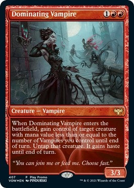 Image for Dominating Vampire (Play Promos) (407) - Magic: The Gathering