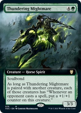 Image for Thundering Mightmare (Extended Art) (Commander: Innistrad: Crimson Vow) (75) - Magic: The Gathering