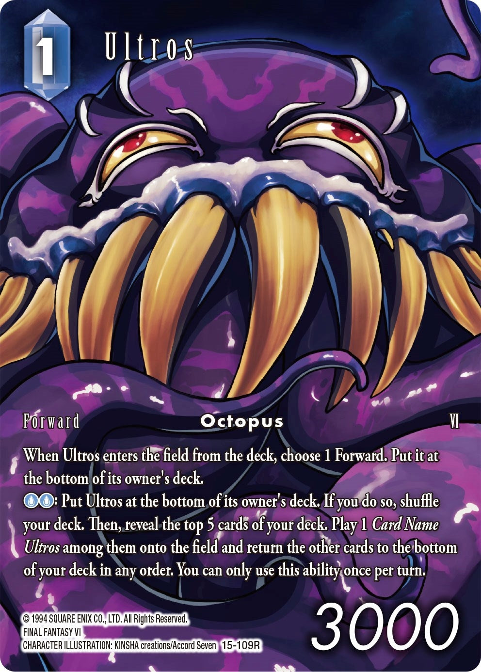 Image for Ultros (Full Art) (Crystal Dominion) (15-109R) - Final Fantasy TCG
