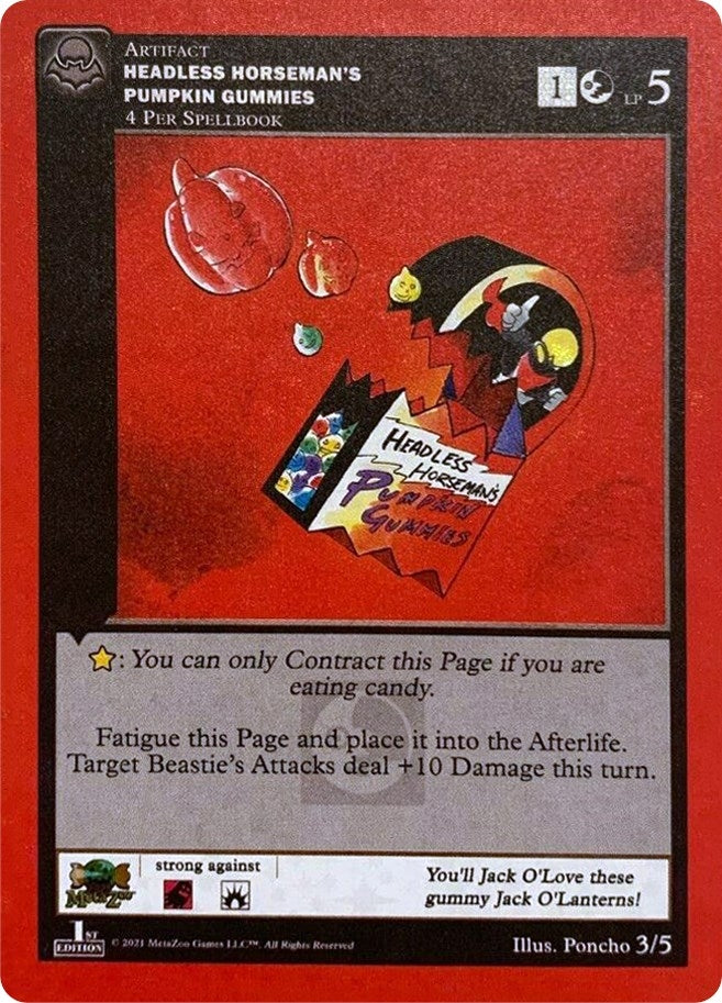 Image for Headless Horseman's Pumpkin Gummies (First Edition) (Holiday Promos) (3/5) - MetaZoo