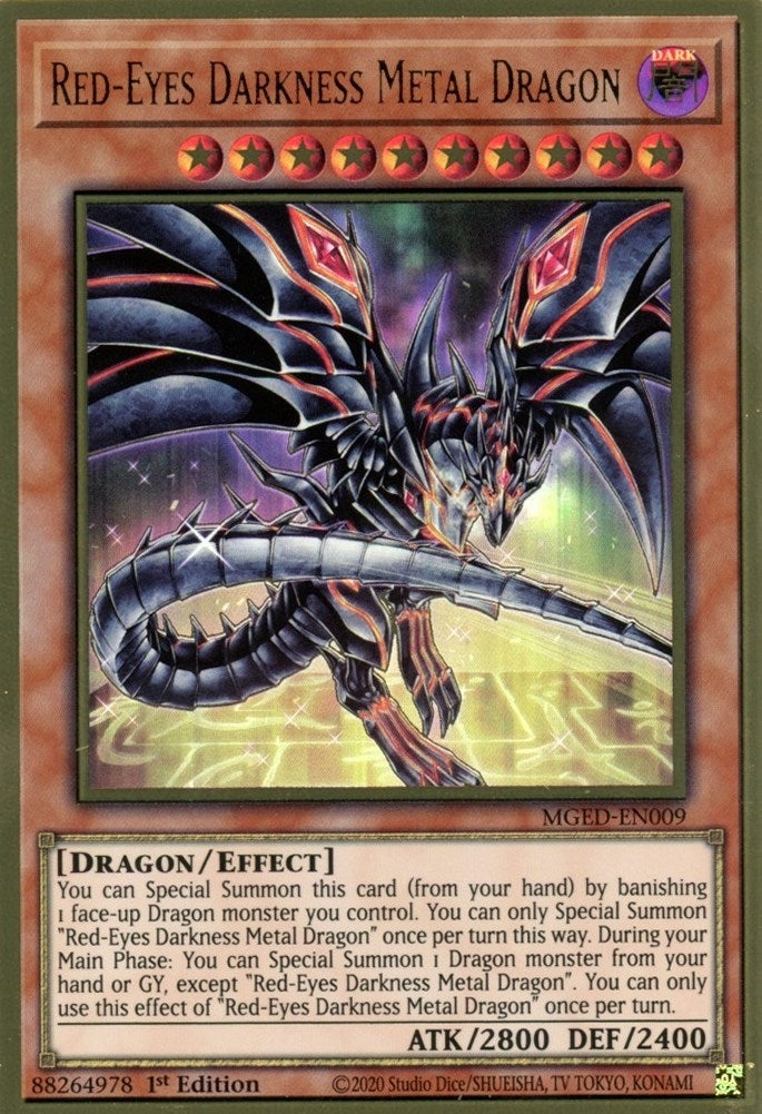 Image for Red-Eyes Darkness Metal Dragon (Alternate Art) (Maximum Gold: El Dorado) (MGED-EN009) - YuGiOh