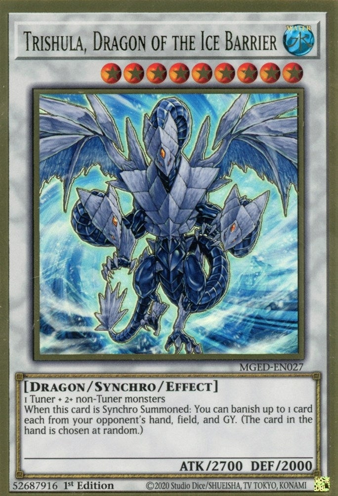 Image for Trishula, Dragon of the Ice Barrier (Maximum Gold: El Dorado) (MGED-EN027) - YuGiOh