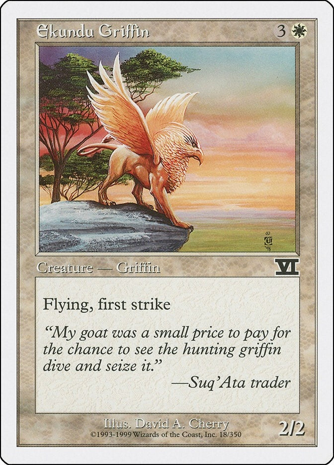 Image for Ekundu Griffin (Classic Sixth Edition) (18) - Magic: The Gathering