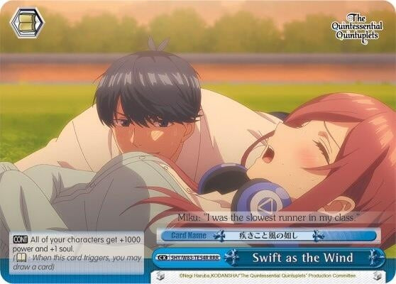 Image for Swift as the Wind (RRR) (The Quintessential Quintuplets) (5HY/W83-TE54R RRR) - Weiss Schwarz
