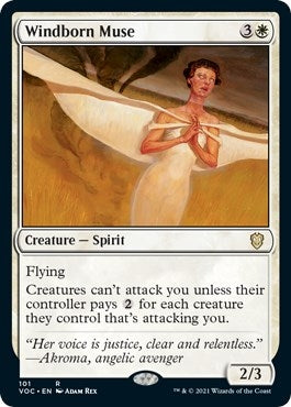 Image for Windborn Muse (Commander: Innistrad: Crimson Vow) (101) - Magic: The Gathering