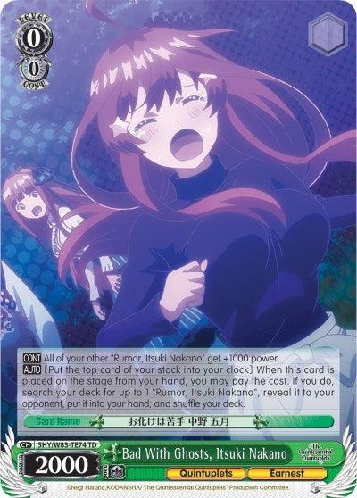 Image for Bad With Ghosts, Itsuki Nakano (The Quintessential Quintuplets) (5HY/W83-TE74 TD) - Weiss Schwarz