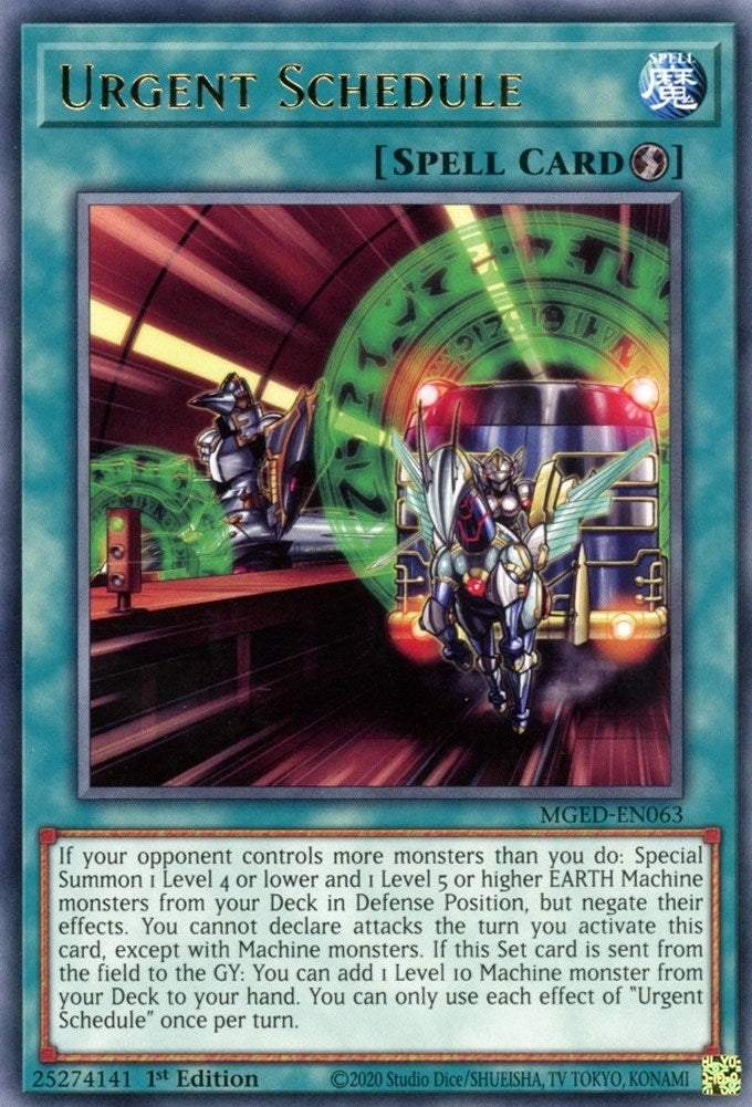 Image for Urgent Schedule (Maximum Gold: El Dorado) (MGED-EN063) - YuGiOh