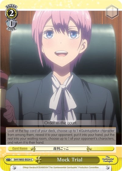 Image for Mock Trial (The Quintessential Quintuplets) (5HY/W83-E024 C) - Weiss Schwarz