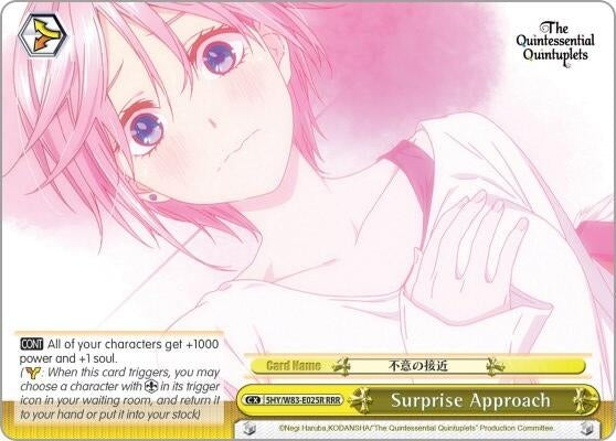 Image for Surprise Approach (RRR) (The Quintessential Quintuplets) (5HY/W83-E025R RRR) - Weiss Schwarz