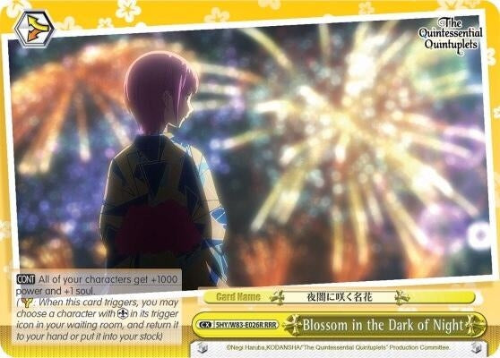 Image for Blossom in the Dark of Night (RRR) (The Quintessential Quintuplets) (5HY/W83-E026R RRR) - Weiss Schwarz