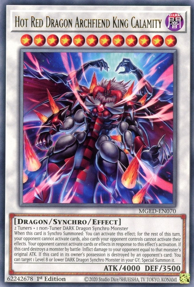 Image for Hot Red Dragon Archfiend King Calamity (Maximum Gold: El Dorado) (MGED-EN070) - YuGiOh