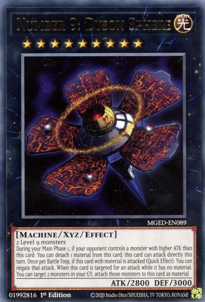 Image for Number 9: Dyson Sphere (Maximum Gold: El Dorado) (MGED-EN089) - YuGiOh