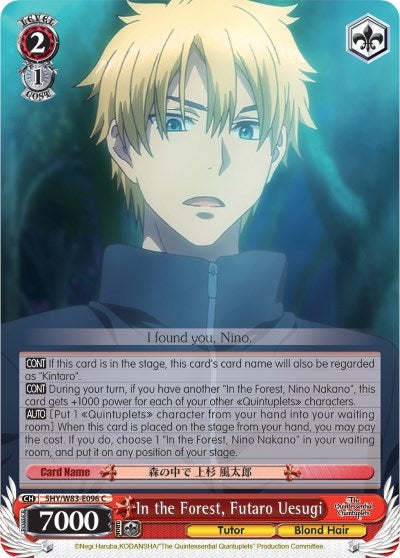 Image for In the Forest, Futaro Uesugi (The Quintessential Quintuplets) (5HY/W83-E096 C) - Weiss Schwarz