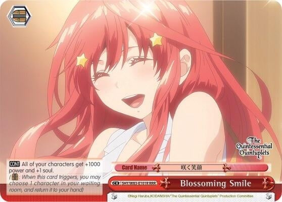 Image for Blossoming Smile (RRR) (The Quintessential Quintuplets) (5HY/W83-E101R RRR) - Weiss Schwarz