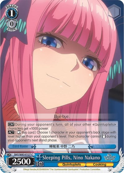 Image for Sleeping Pills, Nino Nakano (The Quintessential Quintuplets) (5HY/W83-E127 C) - Weiss Schwarz