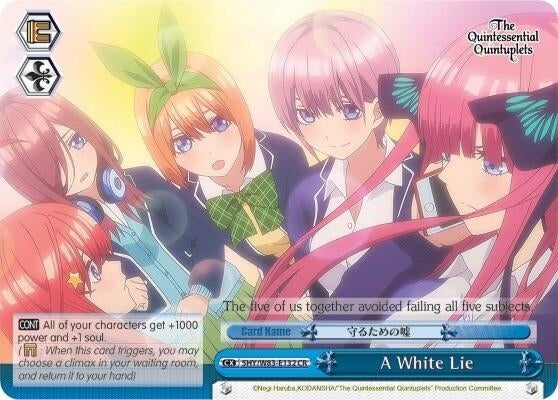 Image for A White Lie (The Quintessential Quintuplets) (5HY/W83-E132 CR) - Weiss Schwarz
