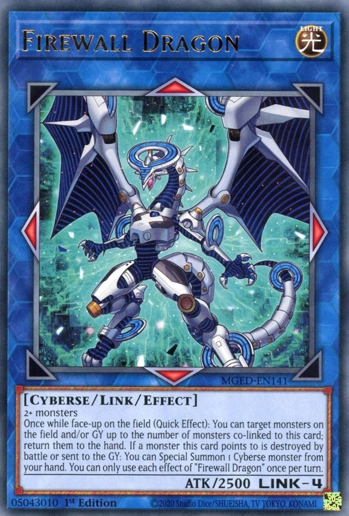 Image for Firewall Dragon (Teal Original Art) (Maximum Gold: El Dorado) (MGED-EN141) - YuGiOh