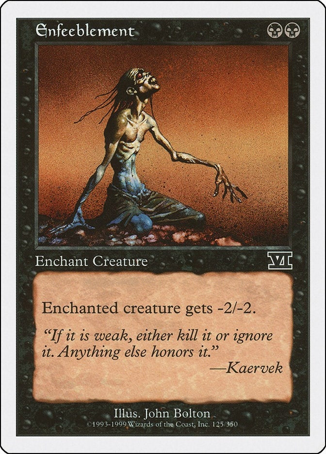 Image for Enfeeblement (Classic Sixth Edition) (125) - Magic: The Gathering
