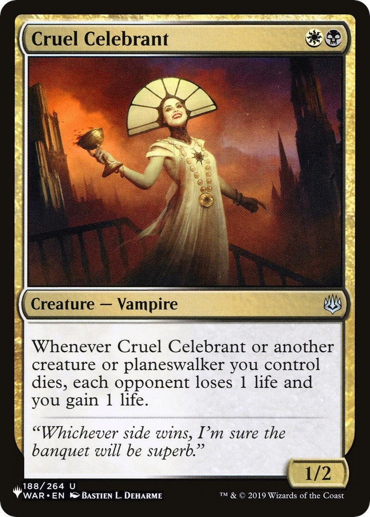 Image for Cruel Celebrant (The List Reprints) (188/264) - Magic: The Gathering