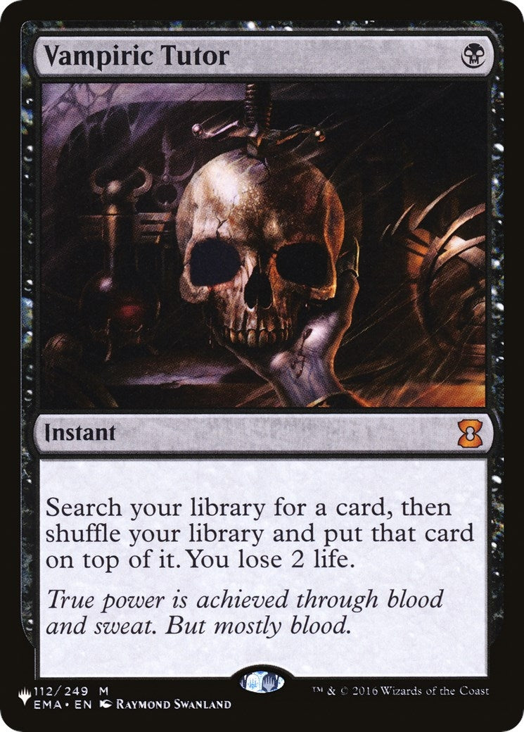 Image for Vampiric Tutor (The List Reprints) (112/249) - Magic: The Gathering