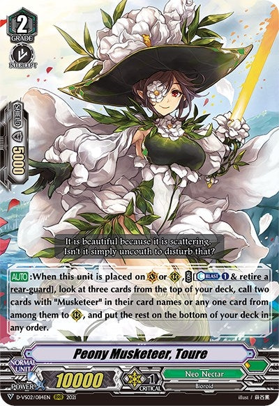 Image for Peony Musketeer, Toure (D-VS02: V Clan Collection Vol.2) (D-VS02/084EN) - Cardfight Vanguard