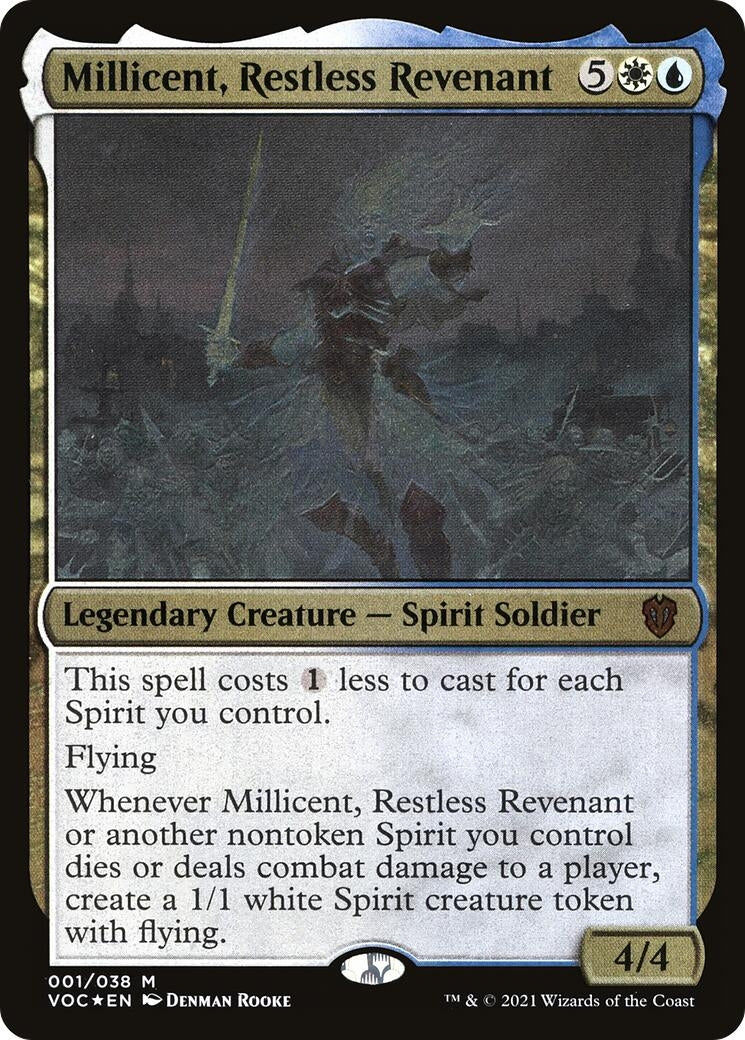 Image for Millicent, Restless Revenant (Display Commander) - Thick Stock (Commander: Innistrad: Crimson Vow) (1) - Magic: The Gathering