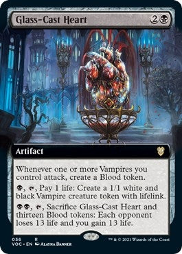 Image for Glass-Cast Heart (Extended Art) (Commander: Innistrad: Crimson Vow) (56) - Magic: The Gathering