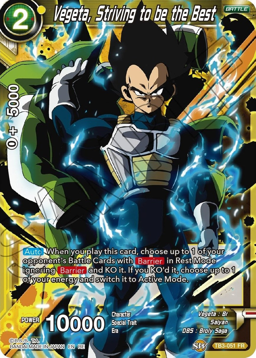 Image for Vegeta, Striving to be the Best (Mythic Booster) (TB3-051) - Dragon Ball Super: Masters