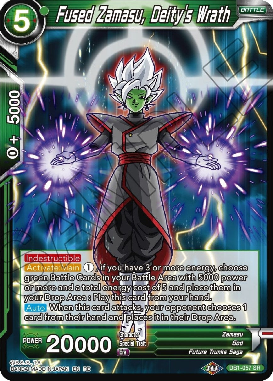 Image for Fused Zamasu, Deity's Wrath (Mythic Booster) (DB1-057) - Dragon Ball Super: Masters