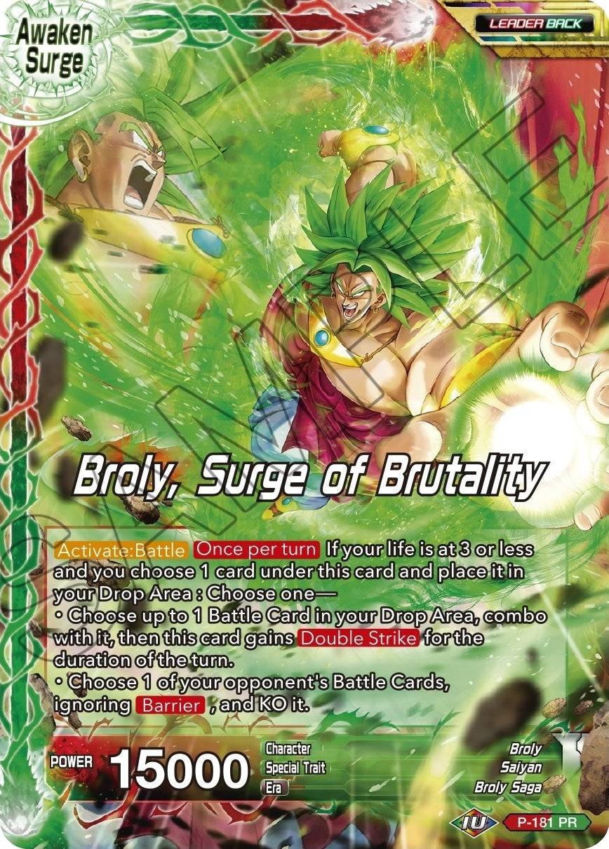 Image for Broly // Broly, Surge of Brutality (Mythic Booster) (P-181) - Dragon Ball Super: Masters