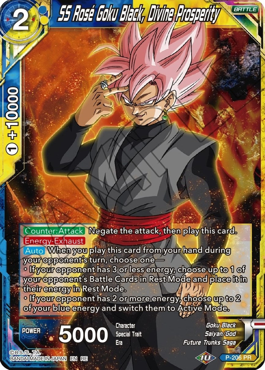 Image for SS Rose Goku Black, Divine Prosperity (Mythic Booster) (P-206) - Dragon Ball Super: Masters