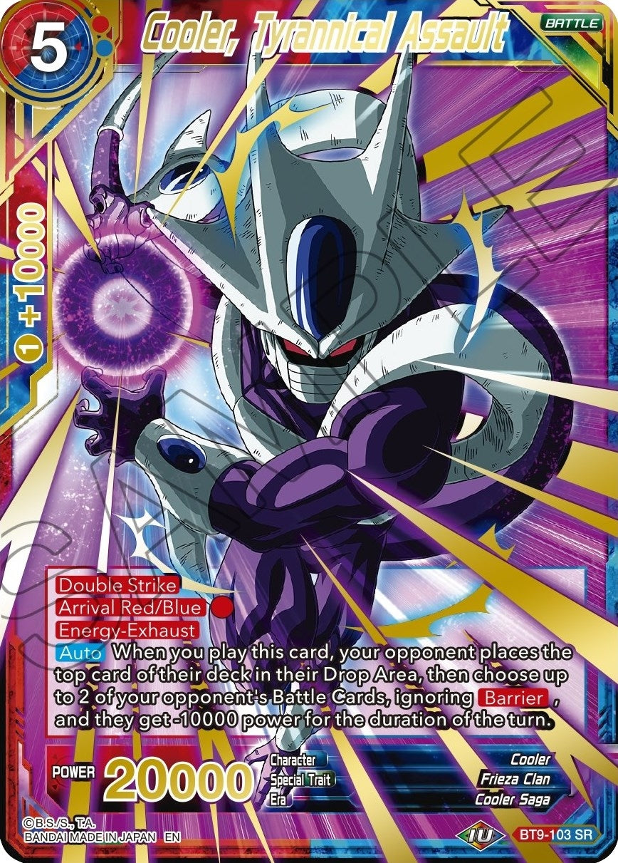Image for Cooler, Tyrannical Assault (Gold Stamped) (Mythic Booster) (BT9-103) - Dragon Ball Super: Masters
