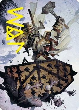 Image for Estwald Shieldbasher Art Card (Gold-Stamped Signature) (Art Series: Innistrad: Crimson Vow) (9) - Magic: The Gathering