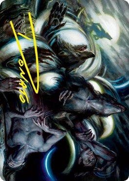 Image for Lunar Rejection Art Card (Gold-Stamped Signature) (Art Series: Innistrad: Crimson Vow) (23) - Magic: The Gathering