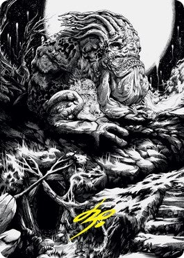 Image for Grolnok, the Omnivore Art Card (Gold-Stamped Signature) (Art Series: Innistrad: Crimson Vow) (77) - Magic: The Gathering