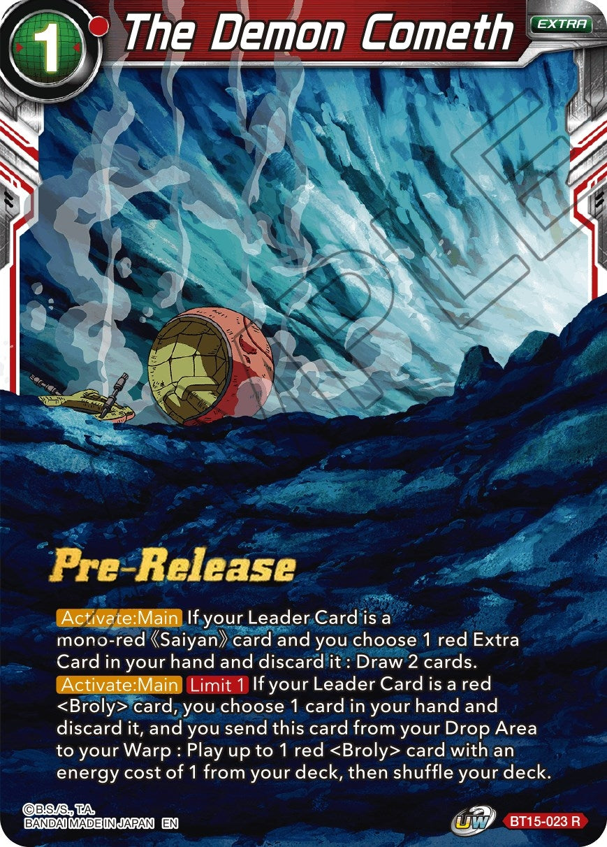 Image for The Demon Cometh (Saiyan Showdown Pre-Release Cards) (BT15-023) - Dragon Ball Super: Masters