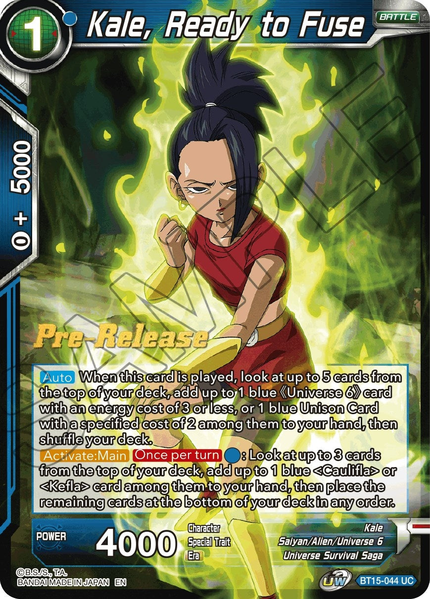 Image for Kale, Ready to Fuse (Saiyan Showdown Pre-Release Cards) (BT15-044) - Dragon Ball Super: Masters