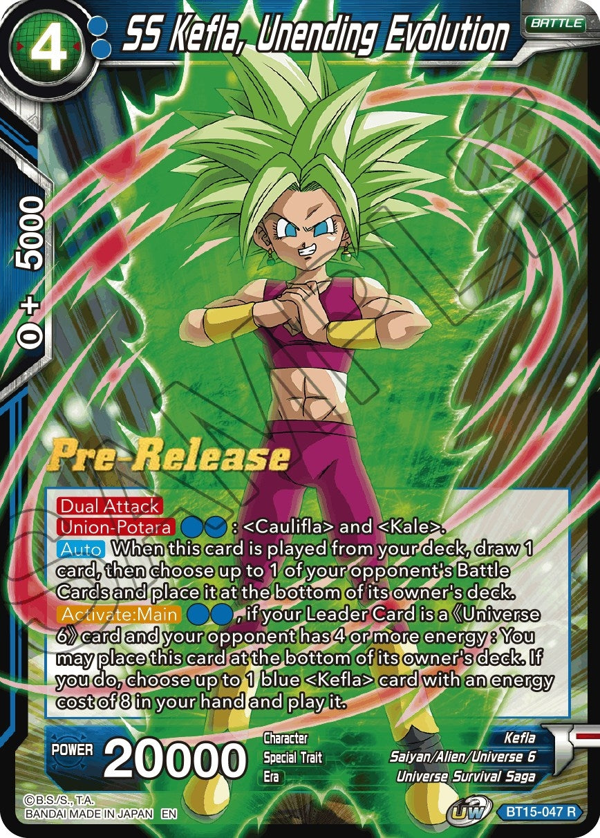Image for SS Kefla, Unending Evolution (Saiyan Showdown Pre-Release Cards) (BT15-047) - Dragon Ball Super: Masters