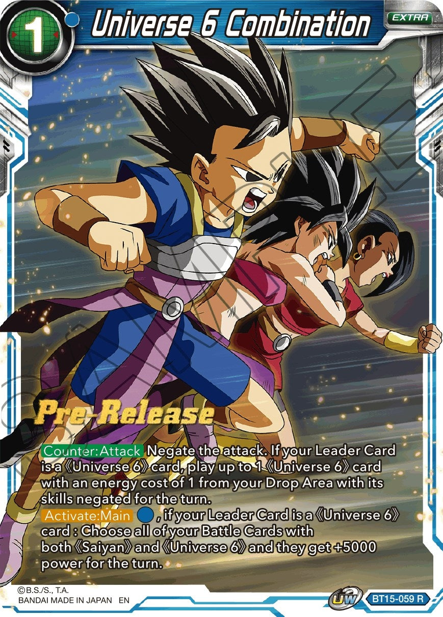 Image for Universe 6 Combination (Saiyan Showdown Pre-Release Cards) (BT15-059) - Dragon Ball Super: Masters